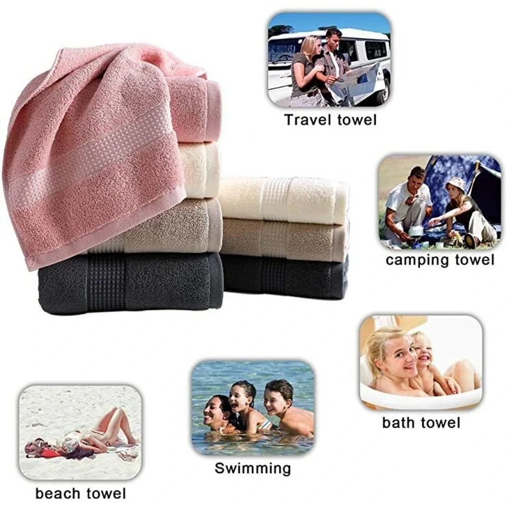 Bath Hand Towel Sets - 100% Cotton Premium Quality 1 Bath & 2 Hand Towels Set